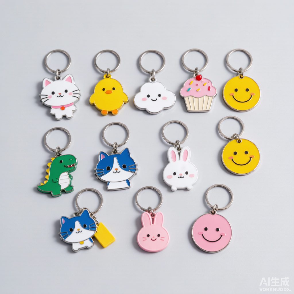 Custom PVC and enamel keychains for anime IP and brand merchandise