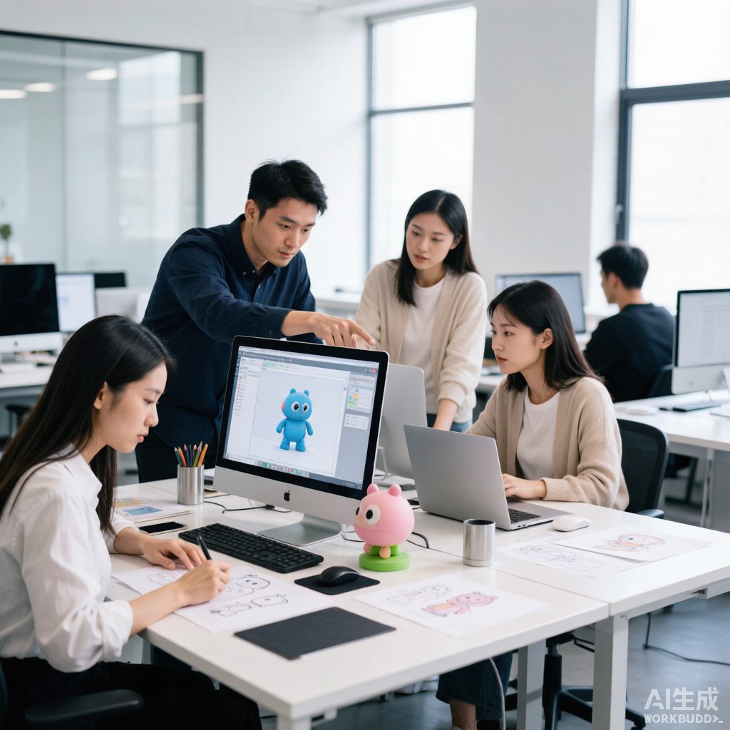 Toy design and development studio with 3D sculpting and prototyping workstations