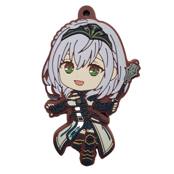 Custom PVC Anime Warrior Figurine Keychain OEM