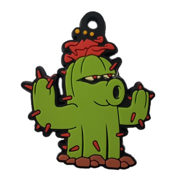 Custom PVC Cartoon Plant Figurine Keychain OEM