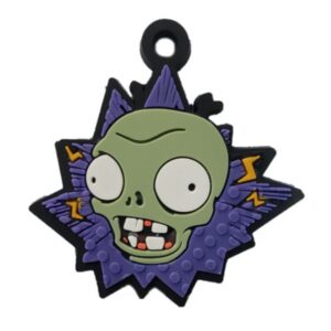 Custom PVC Cartoon Zombie Figurine Keychain OEM