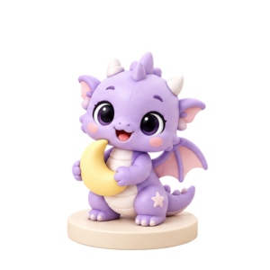 Custom PVC Moon Dragon Figure Ornament Wholesale