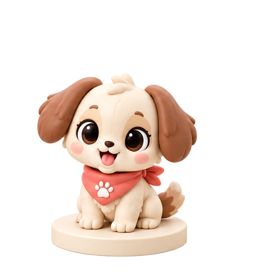Custom PVC Puppy Figure Ornament OEM