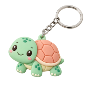 Custom PVC Turtle Figurine Keychain OEM