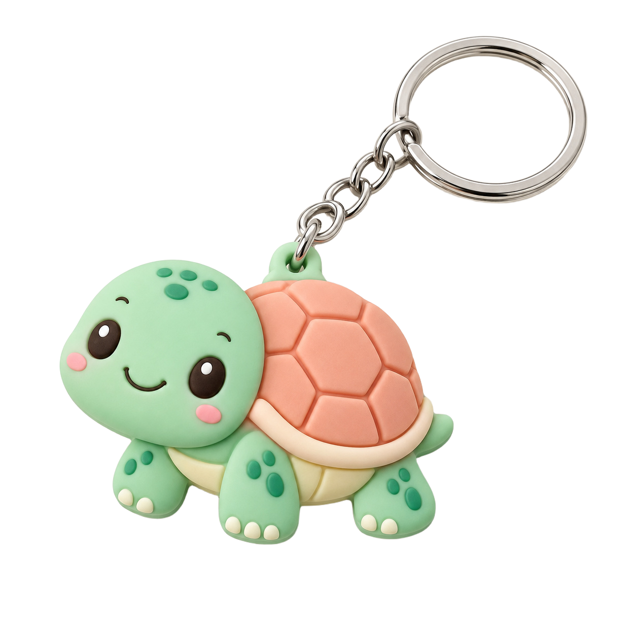 Custom PVC Turtle Figurine Keychain OEM