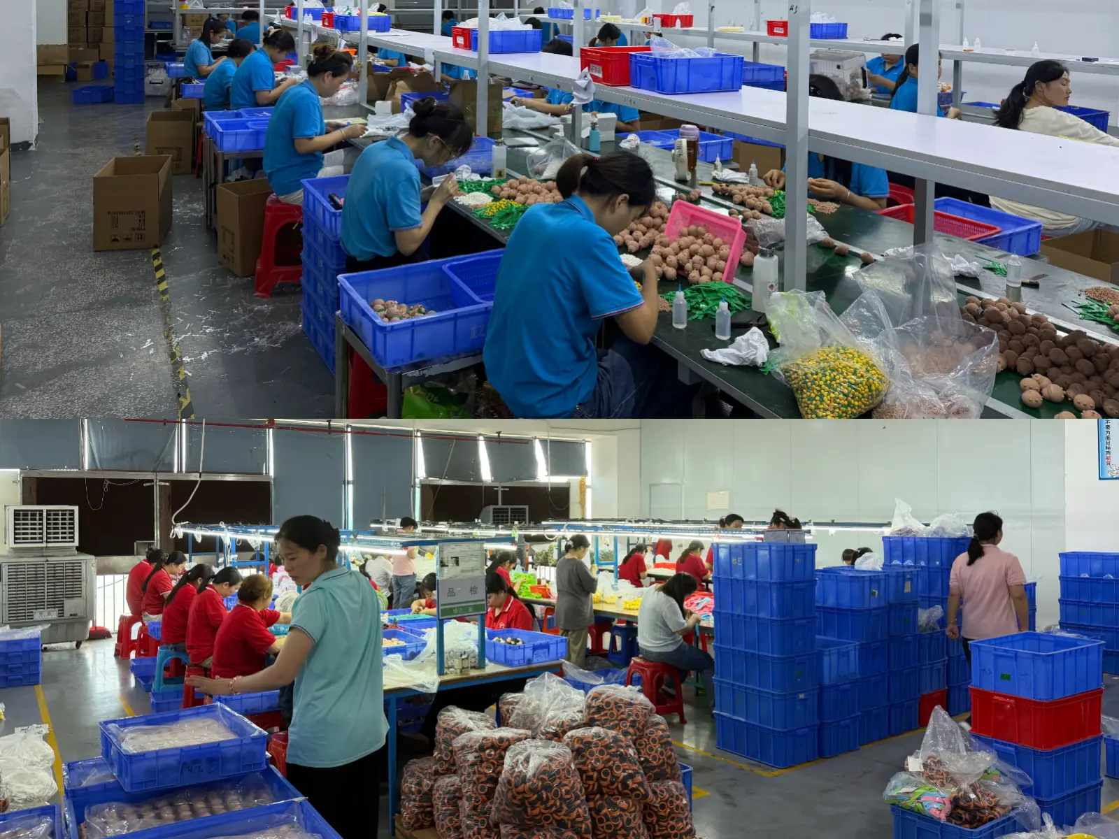 Assembly and packing line for boxed custom PVC toys
