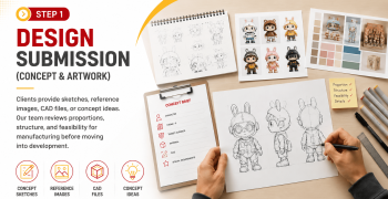 Custom PVC toy concept design and artwork development process